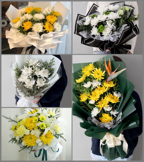 山东莱芜莱城区高庄街道黑峪村白事花束代送